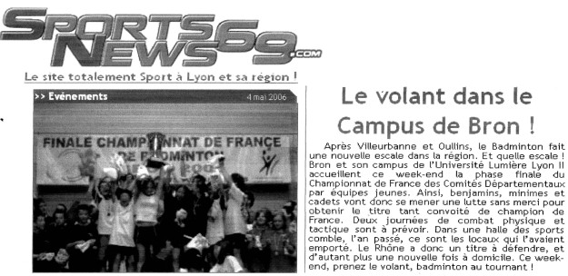 Sports News - Mai 2006